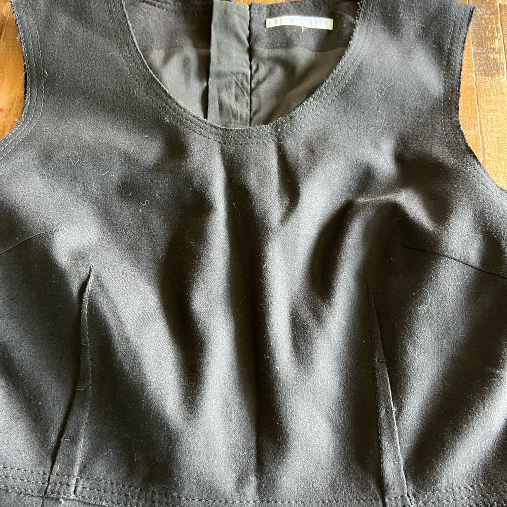 Strenesse Blue wool dress with burn out design sz. 4 - Picture 6 of 7